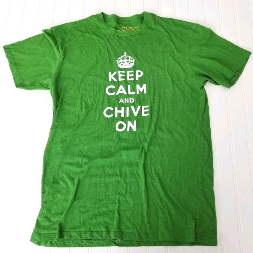 Chive Tee Womens Green‎ Keep Claim And Chivi On Large Chef Cook